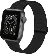 Bracelet de montre adapté pour Apple Watch Strap 42/ 44/45 mm Bracelet en nylon - Bracelet adapté pour Apple Watch 1-8 / SE - 42/ 44/45 mm - Zwart