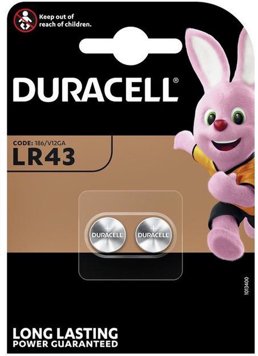 Duracell LR43 Alkaline Batterijen - 2 stuks