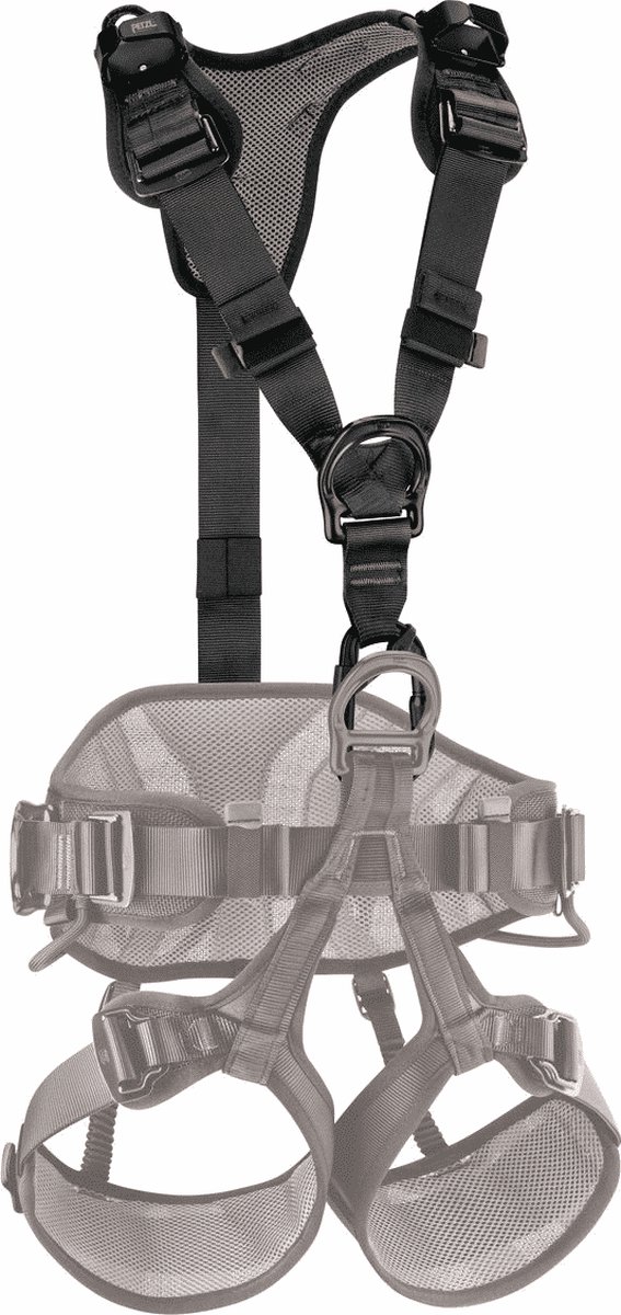 Petzl, Top, Pettoraal Voor Een Laag Harnas, Zwart, U, Unisex-Volwassene