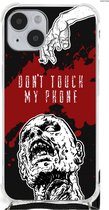 Telefoon Hoesje Geschikt voor iPhone 14 Plus Backcover Soft Siliconen Hoesje met transparante rand Zombie Blood