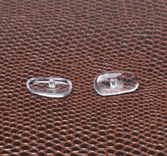 Nose pads glasses - sunglasses - silicone - anti-slip - 6 pieces - EXCLUSIVE SCREWS - transparent