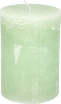 Stompkaars - licht groen - 10x15cm - parafine - set van 3