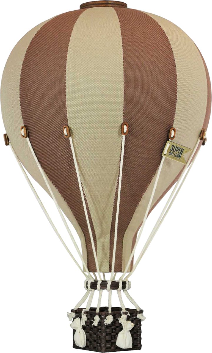 Super Balloon Decoratieve Luchtballon | Kinderkamer Decoratie | Luchtballon Mobiel babykamer | Light-brown/Brown Medium