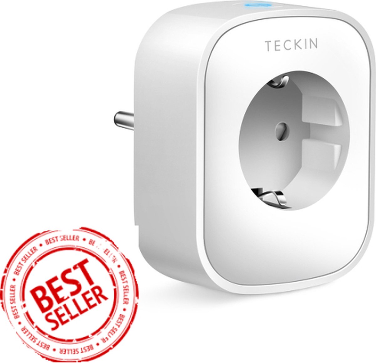 Teckin Slimme Stekker - 16 A - Smart Plug - Incl. Tijdschakelaar & Energiemeter - Google Home & Amazon Alexa Compatible