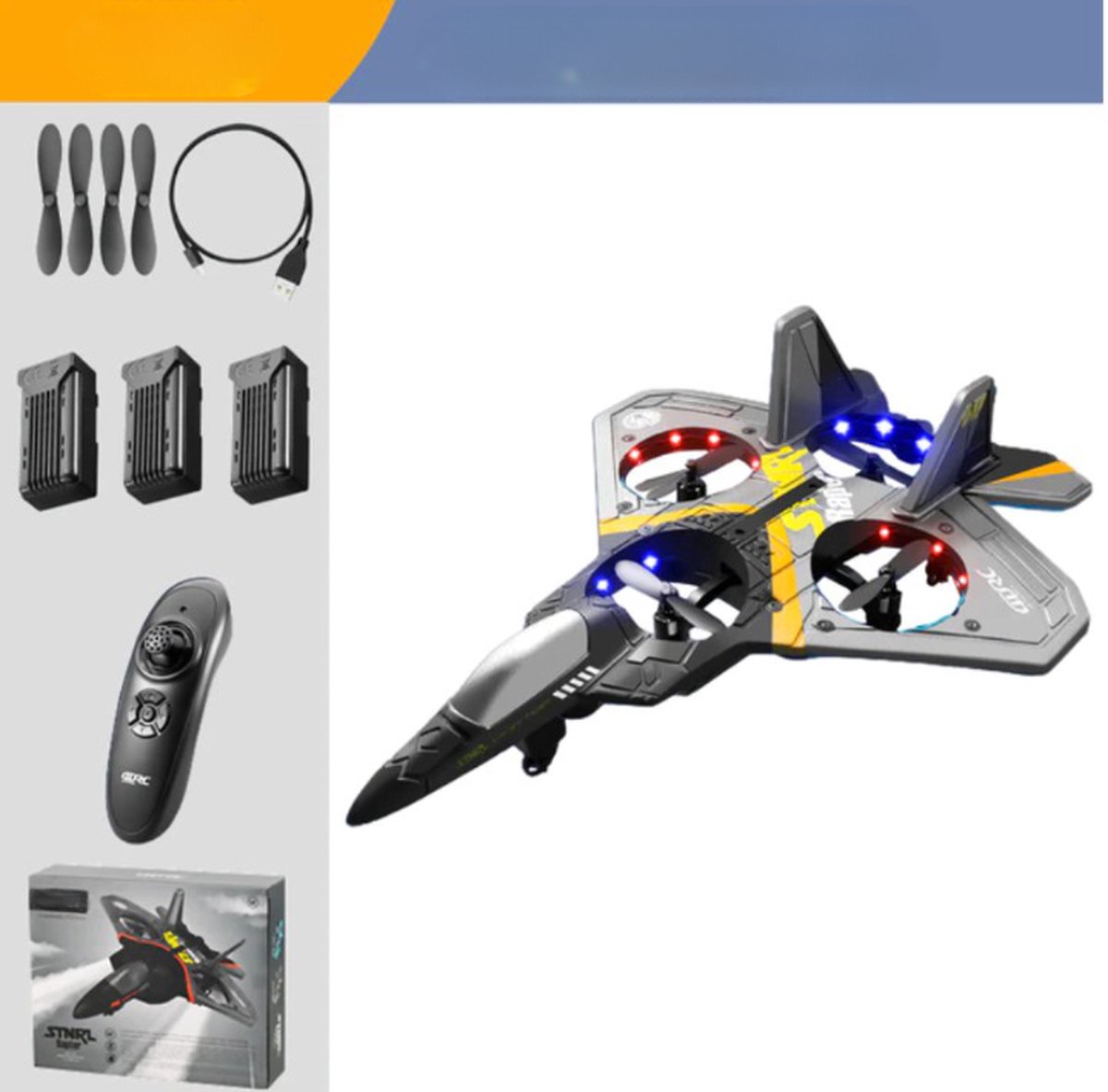 Avion RC 2.4 Ghz 3CH Avion TéLéCommandé pour Enfants et Adultes, Moteur Sans Noyau Jouets D
