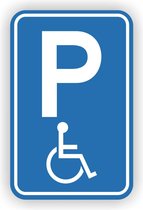 Parkeerplaats rolstoel Invalide sticker.