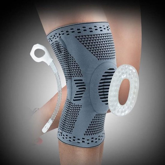 Chibaa - Knie band - Zwart - Maat: XL - Unisex - Knie Versterking - Orthopedische kniebrace voor kruisband - Knieband voor meniscus - Kniebeschermer - Patella - Compressie kniebandage blessure - Sporten - Bescherming - Chibaa