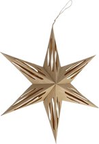 Gerim Décoration en papier Lanterne étoile de Noël marron clair 30 cm - Étoiles de Étoiles de Noël
