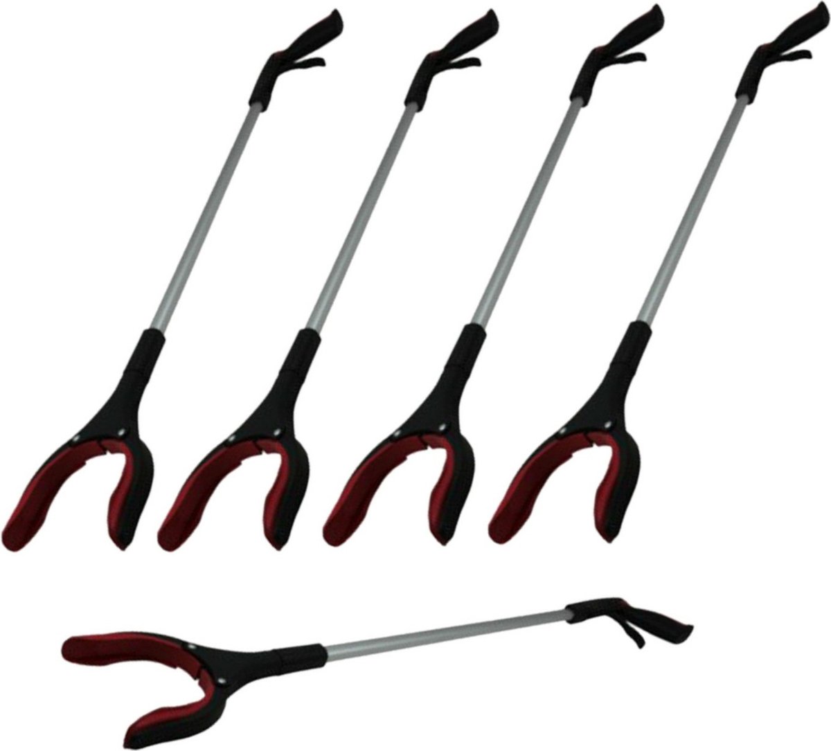 Goedkoopste Benson Afvalgrijpers/grijphulp - 10x - draaibare kop - 82 cm - kunststof