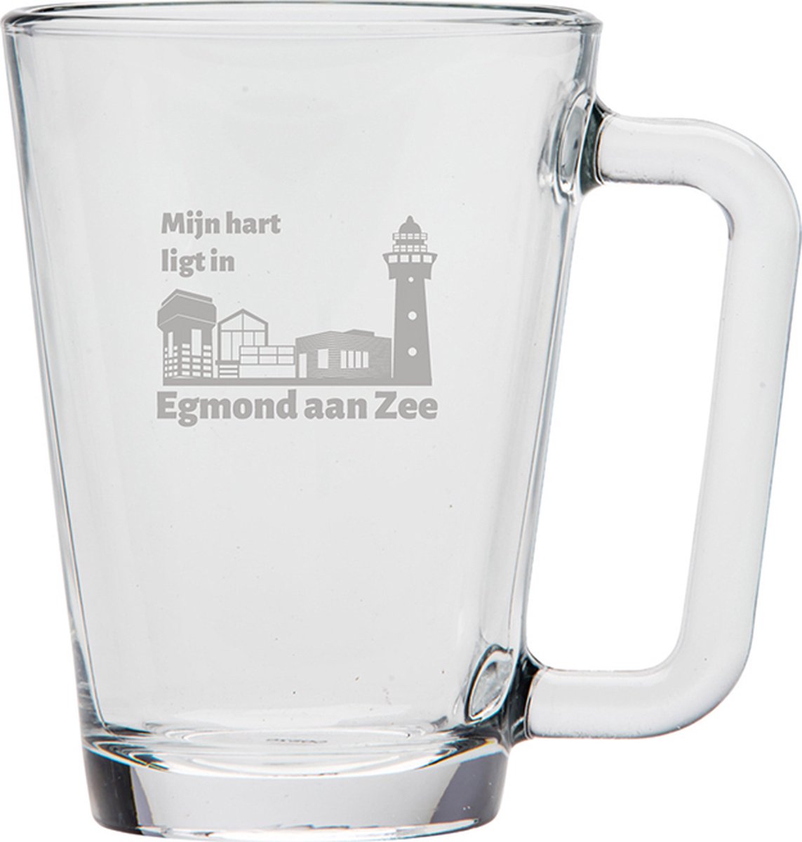 Gegraveerde theeglas 26cl Egmond aan Zee