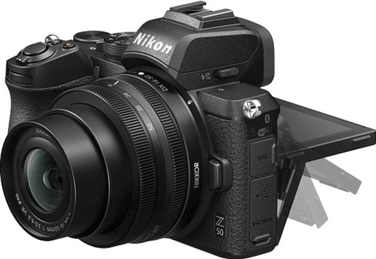 Nikon Z50 - 16-50mm - Tas - 16GB geheugenkaart - Zwart