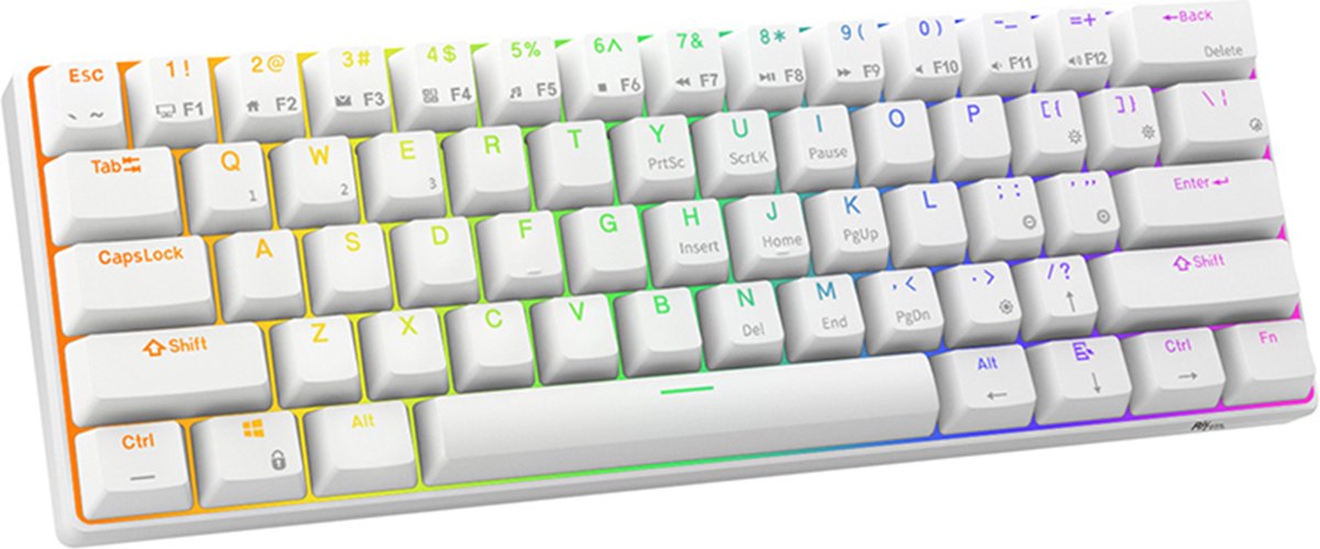 Clavier Gaming Mécanique RK61 60% - Tri- Mode - Clavier Gaming Sans Fil  QWERTY - RVB