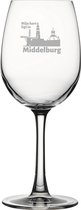 Gegraveerde witte wijnglas 36cl Middelburg