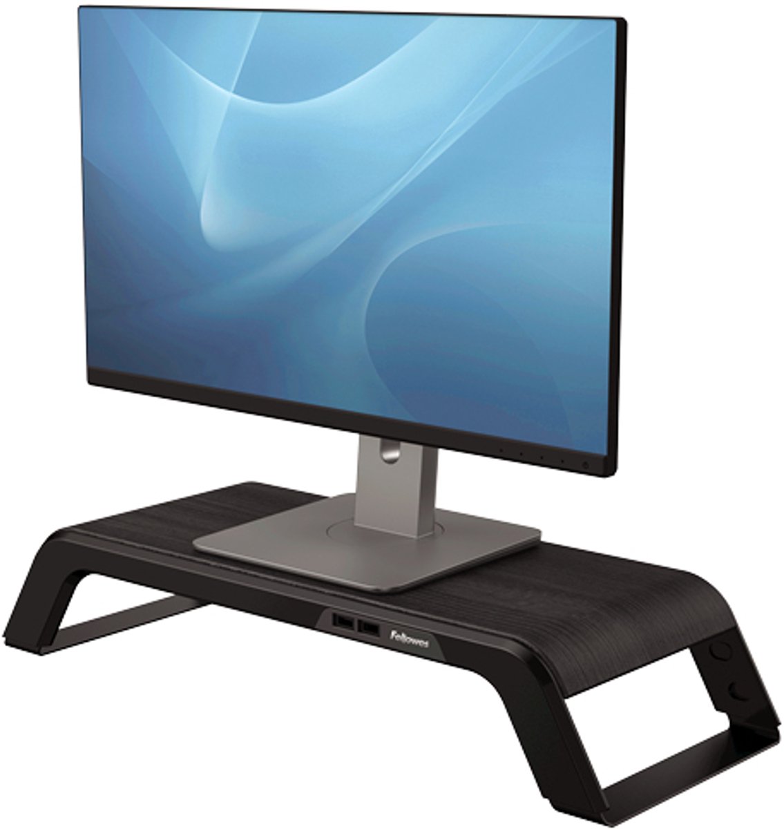 Fellowes Monitorstandaard Hana - Verstelbaar - Luxe afwerking - met USB - Zwart