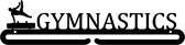 Gymnastics Man Medaillehanger zwarte coating - staal - (35cm breed) - Nederlands product - incl. cadeauverpakking - sportcadeau - medalhanger - medailles - turnen - gymnastiek - muurdecoratie