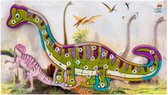 Houten Puzzel - Dinosaurus - Alfabet - 40 x 23 cm - Kleurig - Jongens - Meisjes - Kado Tip !!