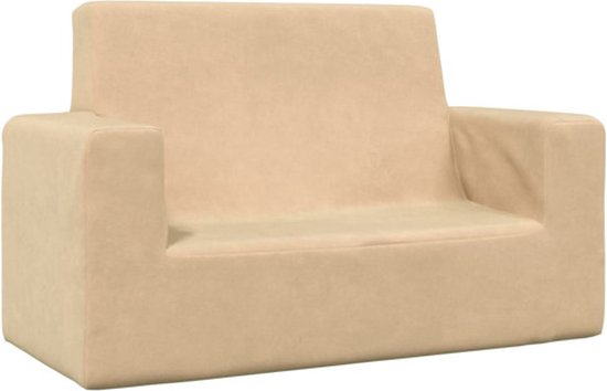 vidaXL Canapé pour enfants - 2 places - Peluche douce - Crème Canapé pour Kids - Canapé pour enfants - Meubilair Kinder - Canapé doux - Canapé en peluche - Canapé rose - Armoire à jouets