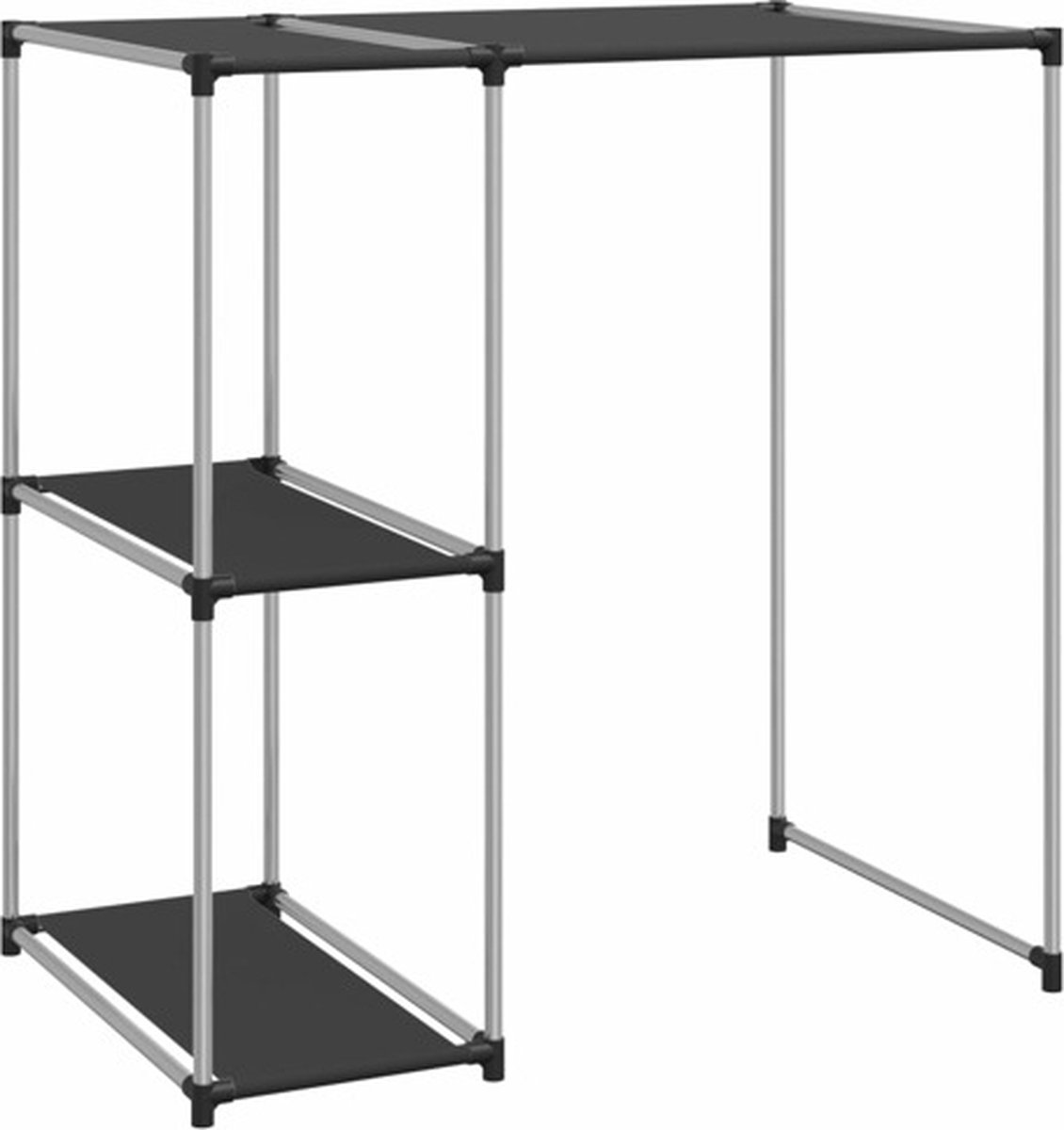 vidaXL Opbergrek voor boven wasmachine 87x55x90.5 cm ijzer zwart