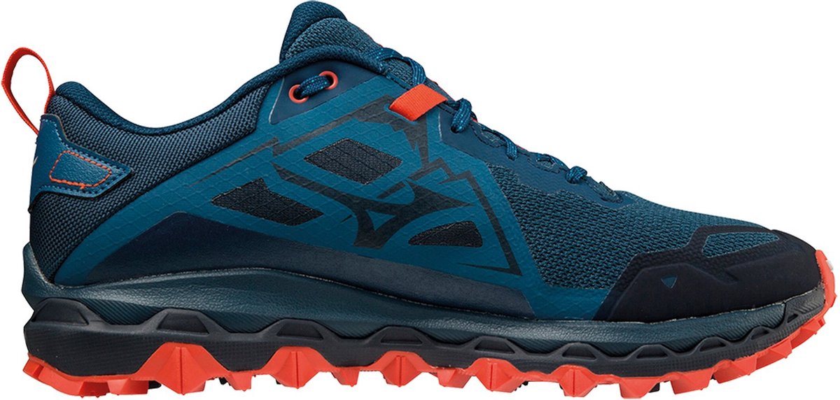 Mizuno Wave Mujin 8 Hommes - Chaussures de sport - Course à pied - Trail -  bleu/rouge | bol