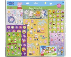 Peppa Pig stickers XL Super Sticker set - speelgoed stickeren en knutselen vanaf 3 jaar - 7 vellen incl. luxe stickers 38 x 36 cm - educatief creatief speelgoed