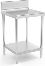Bol.com Royal Catering - RVS werktafel - ECO - 60 x 60 cm - 150 kg - achterwand aanbieding