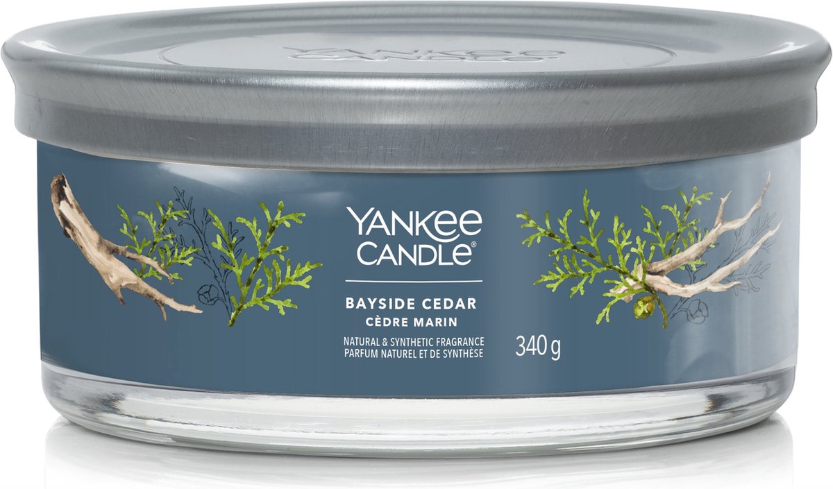 Yankee Candle Bayside Cedar Signature 5-Wick Tumbler Navy blauw