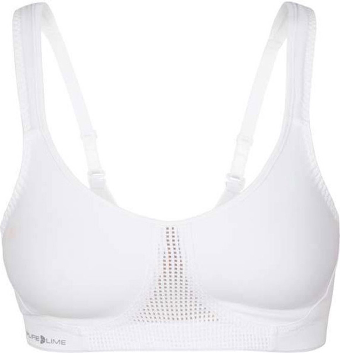 Pure Lime - Support - Sportbeha - Sport bh - bh - hardlopen - fitness - grote maat - Wit - maat - 85B