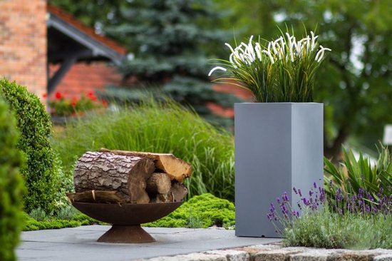 Arnusa Modern round illuminated flower pot 35 x 24 cm PL405S flower pot LED RGB with battery and power supply for indoor and outdoor use Arnusa Modern round illuminated flower pot 35 x 24 cm PL405S flower pot LED RGB with battery and power supply for indoor and outdoor use