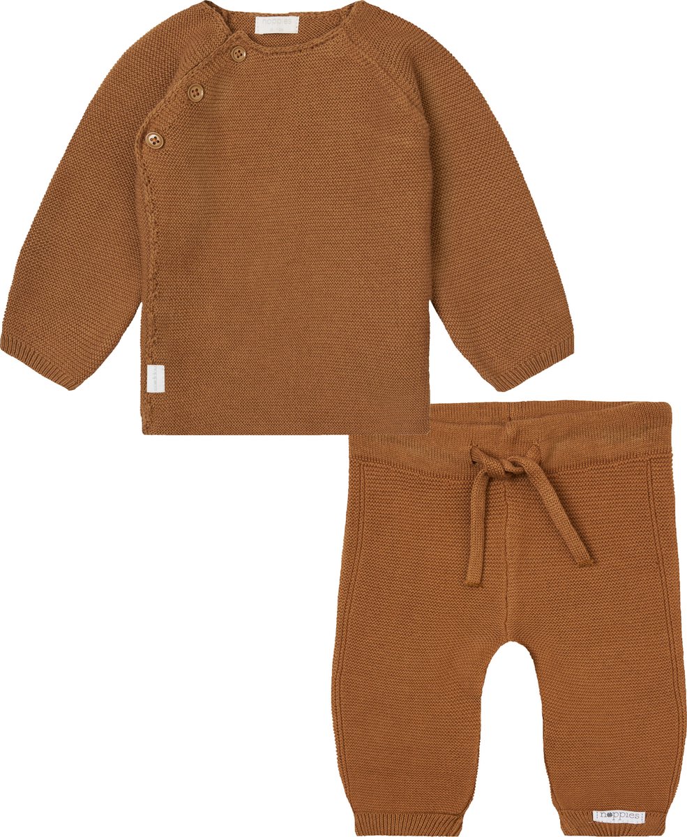 Noppies - Kledingset - 2delig - Trui Pino - Broek Grover - Chipmunk - Rib breisel - Maat 62