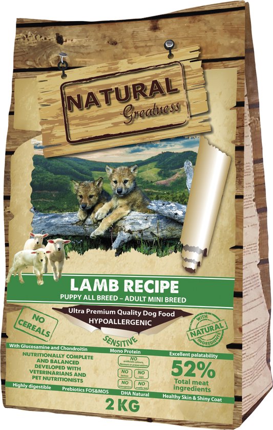 Natural greatness Lamb Recipe - Sensitive Mini - hypoallergeen