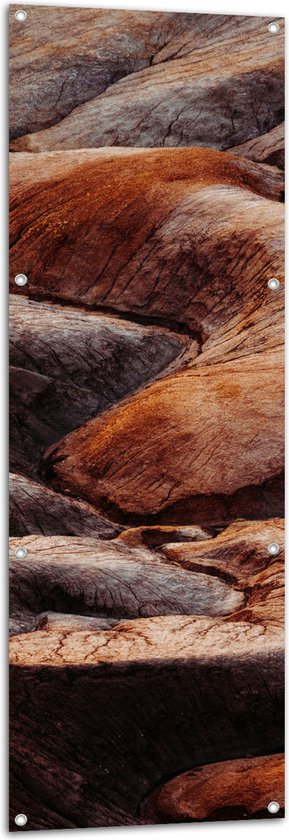 WallClassics - Tuinposter – Bruin Kloof - 50x150 cm Foto op Tuinposter  (wanddecoratie voor buiten en binnen)