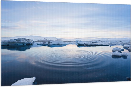 WallClassics - Drapeau - Glace fondante - 150x100 cm Photo sur Drapeau Polyester