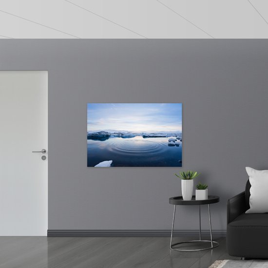 WallClassics - Drapeau - Glace fondante - 120x80 cm Photo sur Drapeau Polyester