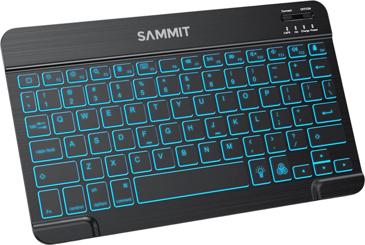 SAMMIT® Draadloos Toetsenbord – Bluetooth Toetsenbord - Gaming Keyboard - QWERTY - Zwart
