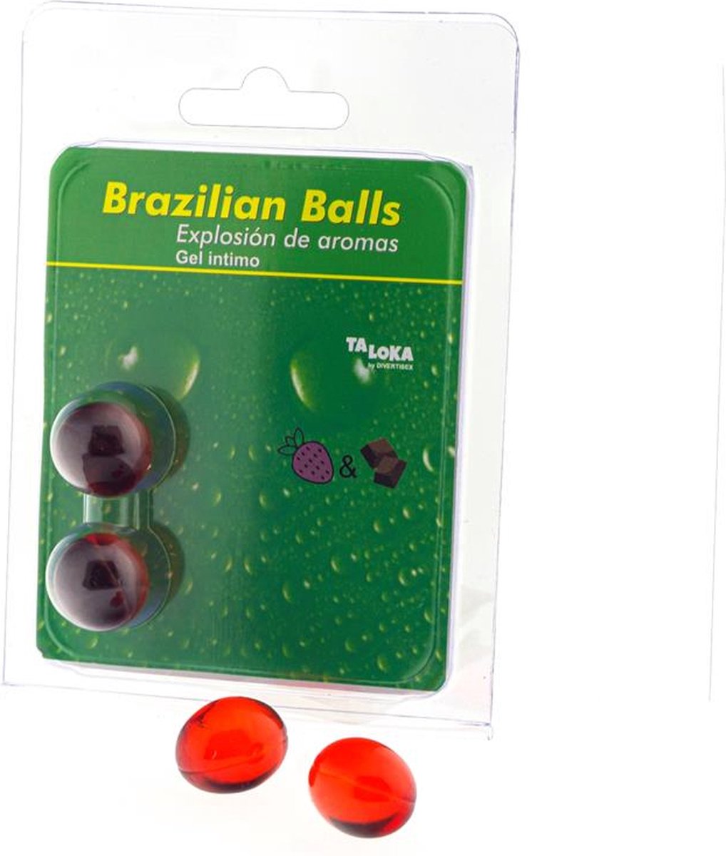 Set 2 Brazilian Balls Strawberry and Chocolate Aroma