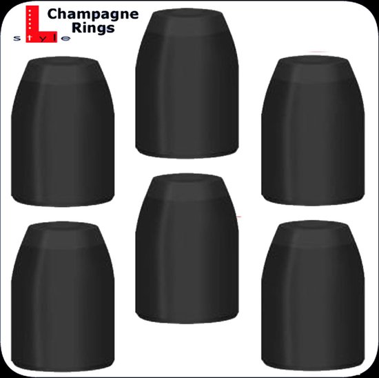 L Style Champagne Rings - Zwart van L-Style — afbeelding 4