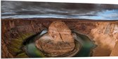 WallClassics - Dibond - Horseshoe Bend  - 200x100 cm Foto op Aluminium (Wanddecoratie van metaal)