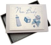 White Cotton Cards Fotoalbum Baby Tiny blauw