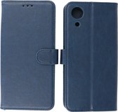 Hoesje Geschikt voor Samsung Galaxy A03 Core - Book Case Telefoonhoesje - Kaarthouder Portemonnee Hoesje - Wallet Cases - Navy