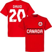 T-shirt de l'équipe Canada David 20 - Rouge - XL