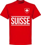 Zwitserland Team T-Shirt - Rood - 3XL