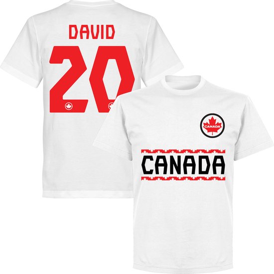 T-shirt de l'équipe Canada David 20 - Wit - 5XL