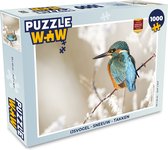 Puzzel IJsvogel - Sneeuw - Takken - Legpuzzel - Puzzel 1000 stukjes volwassenen