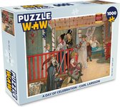 Puzzle Un jour de fête - Carl Larsson - Puzzle - Puzzle 1000 pièces adultes - Sinterklaas cadeaux - Sinterklaas for big kids
