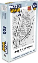 Puzzel Stadskaart - Oost-Souburg - Grijs - Wit - Legpuzzel - Puzzel 500 stukjes - Plattegrond