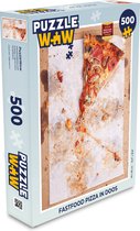 Puzzel Fastfood pizza in doos - Legpuzzel - Puzzel 500 stukjes