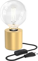 Calex Tafellamp Rond - Industrieel - E27 Fitting -  Goud - Excl. lichtbron