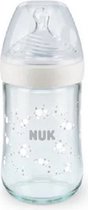 Biberon en verre NUK Nature Sense - M- blanc- 240 ml 240 ml