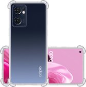 Hoes Geschikt voor OPPO Find X5 Lite Hoesje Siliconen Cover Shock Proof Back Case Shockproof Hoes - Transparant