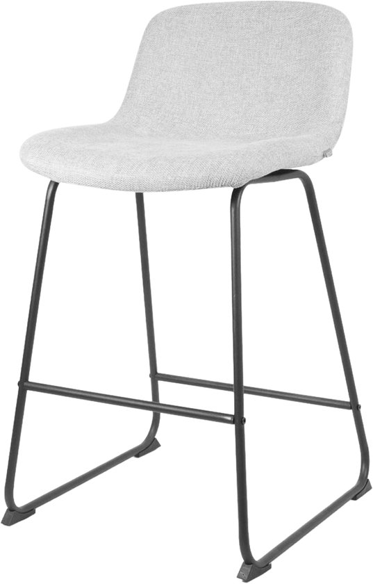 Nolon de bar noir Nolon Nino 65 cm - Assise basse rembourrée - Grijs